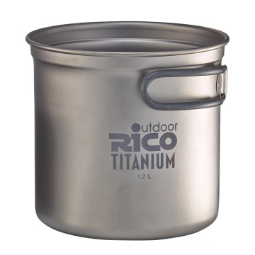 Pot de Camping de titane de haute qualité 1,2 L